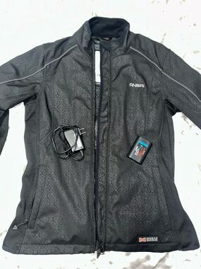 Heated Black Women’s Jacket with Battery Pack And Charger